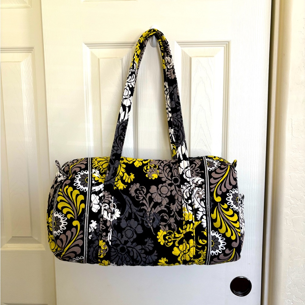 Vera Bradley ‘baroque’ pattern duffel Bag - Black, Yellow, Gray